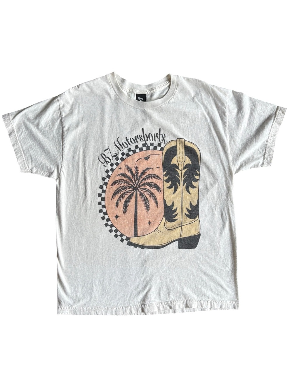 Hanes Beefy-T Western Motorsports Graphic Tee Oversized Unisex Large
